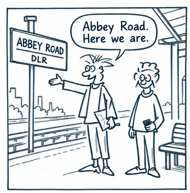 First panel of The Other Abbey Road
